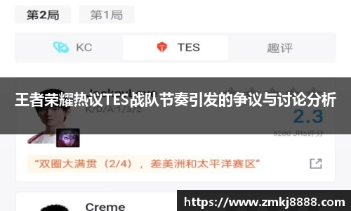 王者荣耀热议TES战队节奏引发的争议与讨论分析